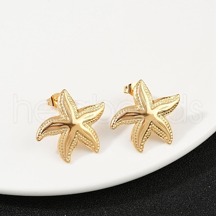 304 Stainless Steel Stud Earrings EJEW-U071-01B-G-1