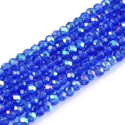 Electroplate Glass Beads Strands EGLA-A044-T1mm-L31-1