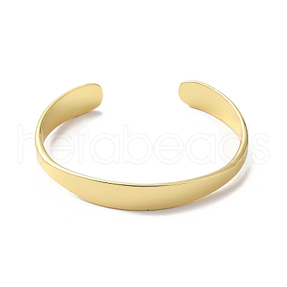 Rack Plating Brass Cuff Bangles BJEW-A137-03G-1