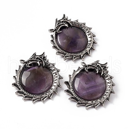 Natural Amethyst Pendants G-G983-01AS-01-1