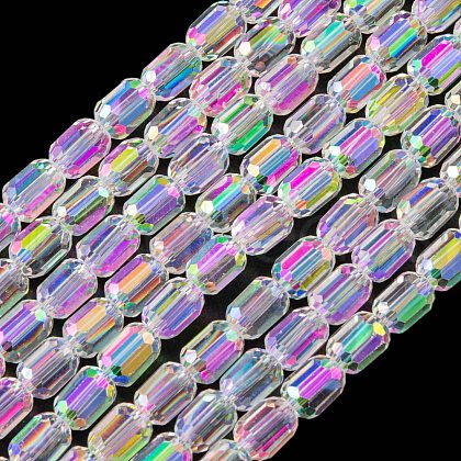 Electroplate Glass Beads Strands X-EGLA-D031-01-01-1