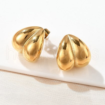 304 Stainless Steel Stud Earrings for Women EJEW-U051-04G-1