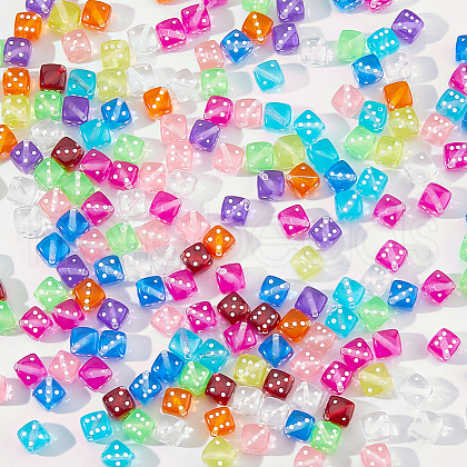 DICOSMETIC 200Pcs Transparent Acrylic Beads FIND-DC0006-48-1