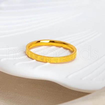 Heart Pattern Stainless Steel Finger Rings FS-WG2B97B-01-1