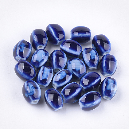 Handmade Porcelain Beads X-PORC-S498-07C-1