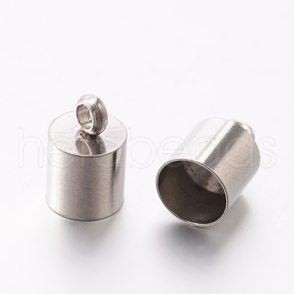 Tarnish Resistant 201 Stainless Steel Cord Ends STAS-E077-07-1