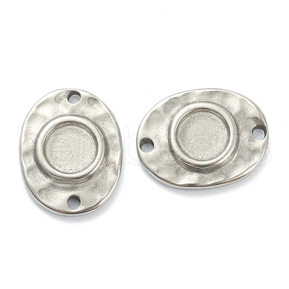 Non-Tarnish 304 Stainless Steel Cabochon Connector Settings STAS-P279-05P-1