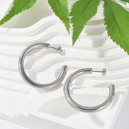 202 Stainless Steel Stud Earring EJEW-C131-02P-1