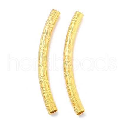 Brass Curved Tube Beads KK-B120-01G-G-1