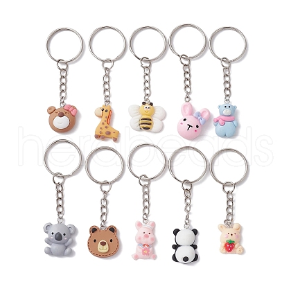 Animal Theme Resin Pendants Keychain KEYC-JKC00574-1