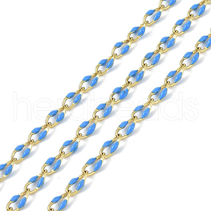 Ion Plating(IP) 304 Stainless Steel Dapped Chains AJEW-Q150-09G-01-1