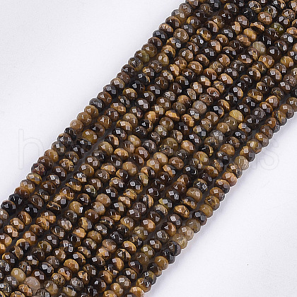 Natural Tiger Eye Beads Strands X-G-S354-50-1