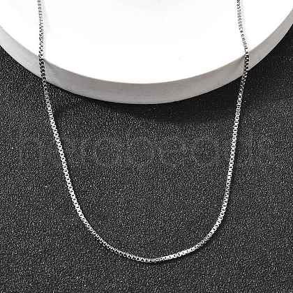 1MM Brass Box Chain Necklaces NJEW-Z083-01P-1