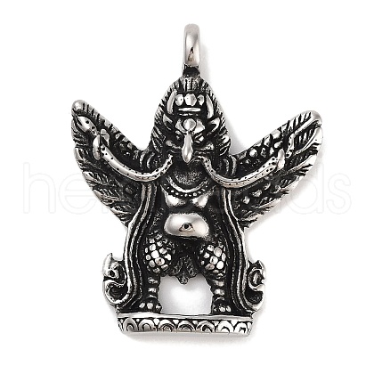 Retro 304 Stainless Steel Pendants STAS-L274-025AS-1