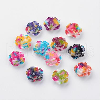 Spray Painted Resin Cabochons CRES-Q190-01-1