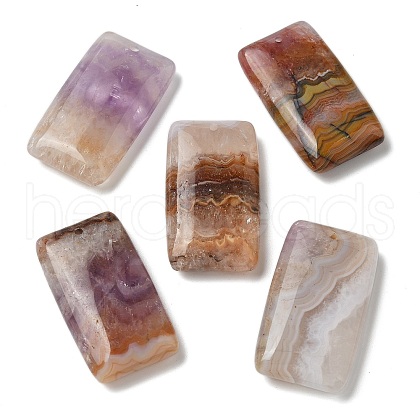Natural Amethyst Lace Agate Pendants G-Z071-02-1