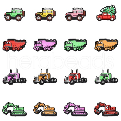 16Pcs 16 Styles Food Grade Eco-Friendly Silicone Beads SIL-CJ0002-92-1