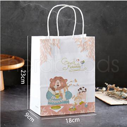 Rectangle Paper Gift Bags with Handle BEAR-PW0001-86B-1