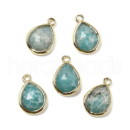 Natural Amazonite Faceted Pendants G-U019-05G-02-1
