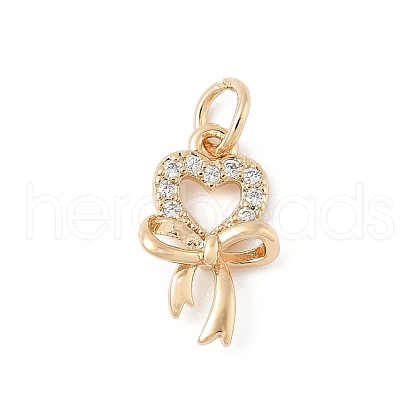 Brass Micro Pave Cubic Zirconia Pendants KK-Z107-11G-1