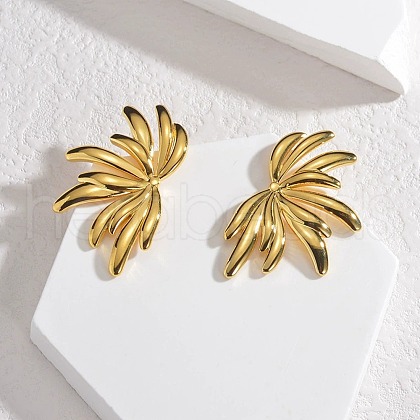 304 Stainless Steel Stud Earrings for Women EJEW-M095-03G-1