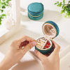 Portable Travel Round Velvet Jewelry Set Storage Zipper Boxes CON-TAC0001-11A-7