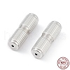 Anti-Tarnish Rhodium Plated 925 Sterling Silver Screw Clasps STER-K173-09P-4