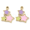Ion Plating(IP) 304 Stainless Steel Enamel Charms STAS-U032-01G-1