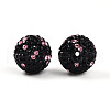 Polymer Clay Pave Rhinestone Beads RB-T018-01H-2