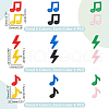 AHADERMAKER 72Pcs 18 Styles  Musical Note & Lightning Bolt Cartoon Embroidery Thread Embroidery Ornaments Accessories DIY-GA0006-58-2