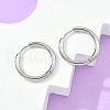 Tarnish Resistant 304 Stainless Steel Huggie Hoop Earrings EJEW-F111B-21mm-P-3