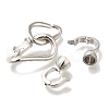 Brass Micro Pave Clear Cubic Zirconia Fold Over Clasps KK-K389-121P-2