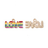 Rainbow Color Pride Alloy Enamel Pendants ENAM-K067-19-5