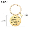 201 Stainless Steel & Brass Letter Keychain KEYC-YW00095-01-3