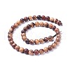 Natural Wood Beads Strands X-WOOD-F008-04-B-2
