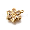 304 Stainless Steel Micro Pave Cubic Zirconia Pendants Charms STAS-K256-27G-02-2