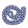 Electroplated Glass Beads Strands EGLA-T015-02B-02-2