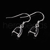 Anti-Tarnish Rhodium Plated 925 Sterling Silver Earring Hooks STER-I009-07P-3