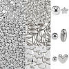 SUNNYCLUE 1200Pcs 6 Styles CCB Plastic Beads with ABS Plastic Beads CCB-SC0001-15-1