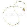 1mm Rack Plating Brass Round Snake Chain Adjustable Slider Necklaces for Women Men MAK-L044-50G-1