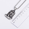 Retro Rock Punk Men's Elderly Avatar Stainless Steel Pendant Necklaces FQ3042-2