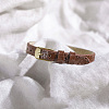 CALFOVERA 1Pc Leather Textured Bracelet Straps Slide Wristbands for Slide Charms AJEW-CL0001-01A-3