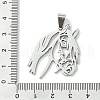 Non-Tarnish 201 Stainless Steel Pendants STAS-U003-20C-P-3