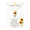 Sunflower Alloy Enamel Pendant Necklaces FS-WG66ADB-01-2