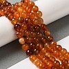 Dyed & Heated Natural Agate Beads Strands G-P539-D01-07-2