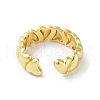 Brass Open Cuff Rings for Women RJEW-A035-08G-3