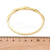 Brass Micro Pave Clear Cubic Zirconia Hinged Bangles for Women BJEW-U025-03G-5