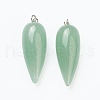 Natural Green Aventurine Pointed Pendants G-F705-01L-P-2