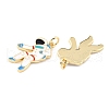 Brass Enamel Pendants KK-K250-40G-2