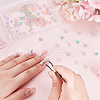 AHADERMAKER 10 Sets 5 Colors Glitter Glass Cabochons MRMJ-GA0001-22-3